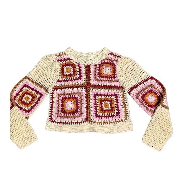 MINKPINK Norah Crochet Sweater Women’s Size‎ Medium - Picture 4 of 10